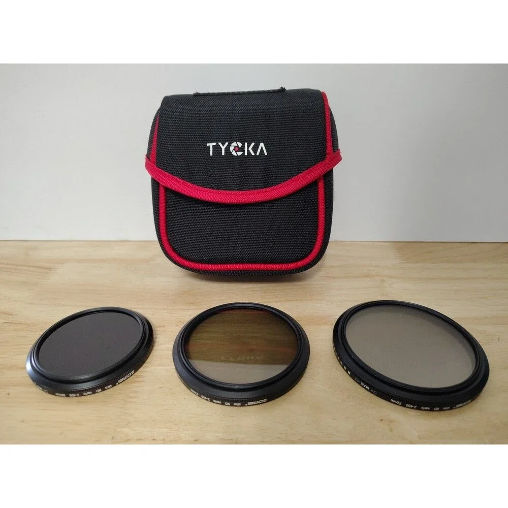 3 Camera Filters Zomei Slim ND Vario 2-400 72mm 67mm &58mm & Case W/Belt Loop